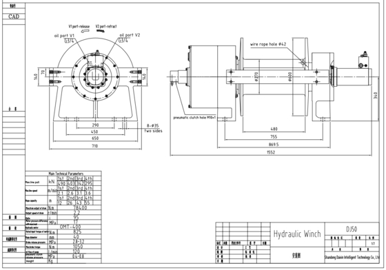 Customized 40 Tons Hydraulic Winch with Logo Packaging and Graphic 20 X 10 X 12 Inches